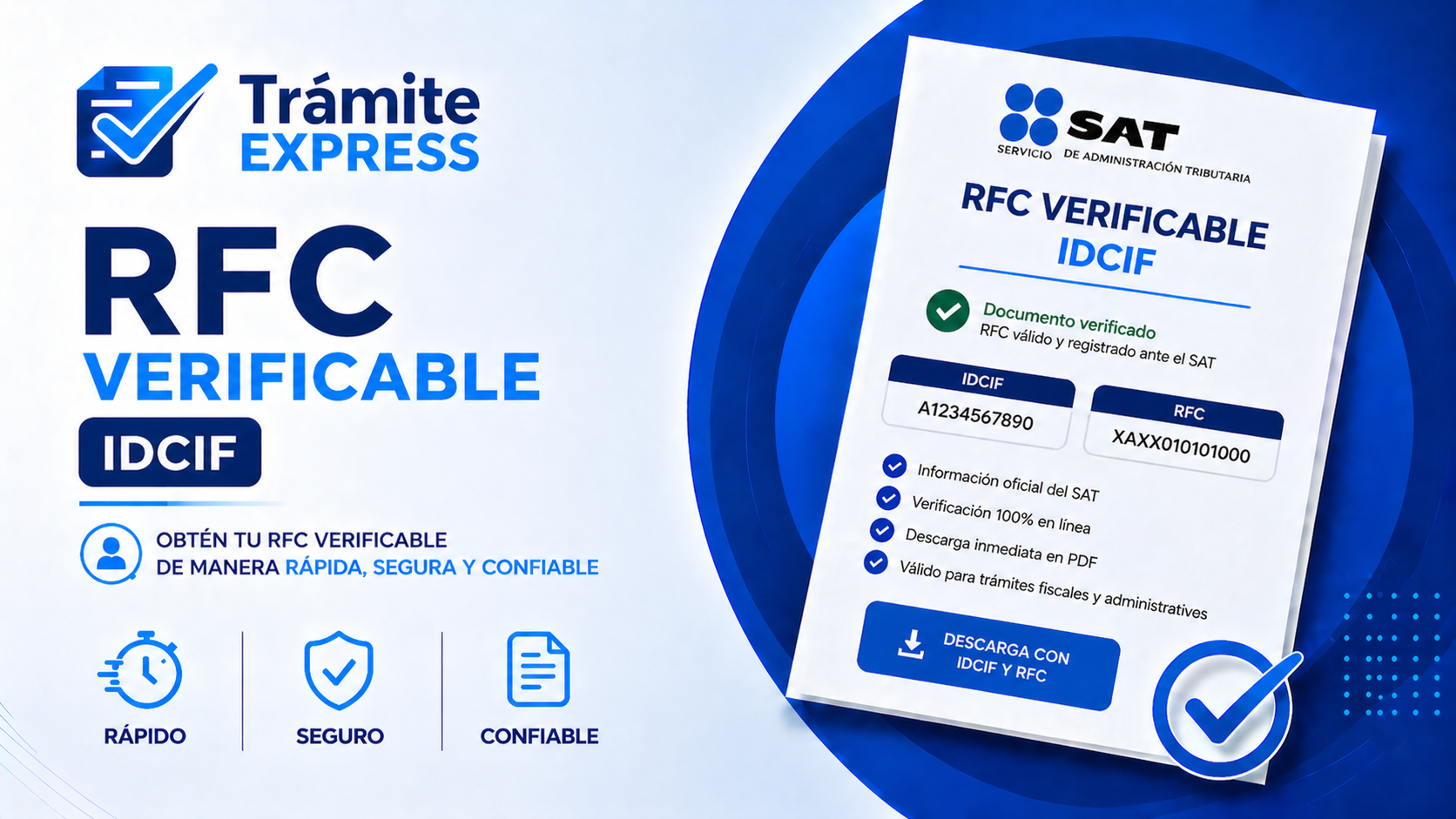RFC Verificable IDCIF / Descarga con IDCIF y RFC