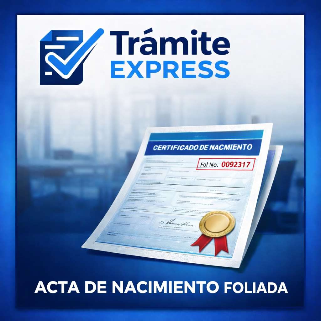ACTA DE NACIMIENTO FOLIADA