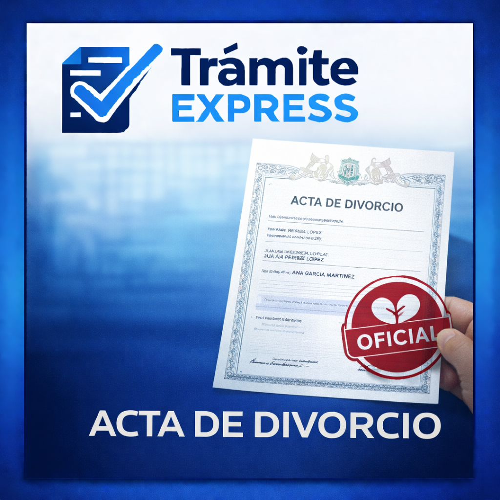 ACTA DE DIVORCIO   LEER DESCRIPCION 